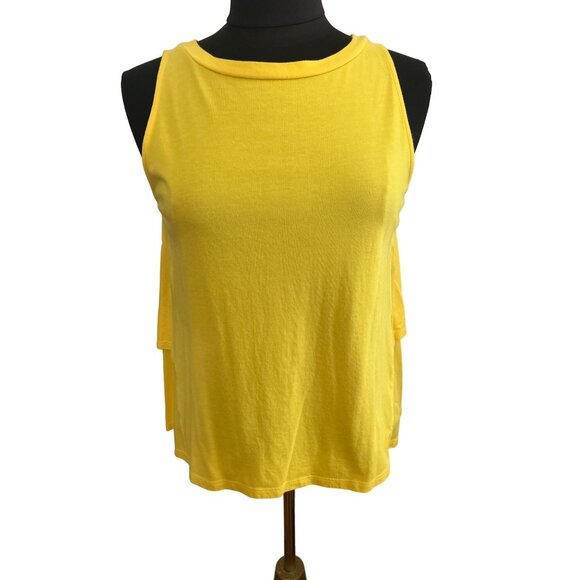 LOFT Women's Yellow Sleeveless Layered Tank Top Size S - Picture 1 of 6